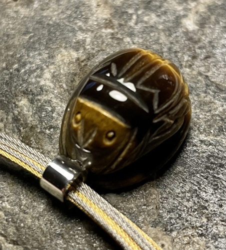 Skarabäus Anhänger Tigerauge 925 Silber